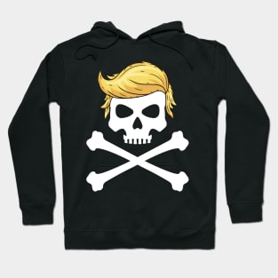 Trump Danger Skull with Donald hair Hoodie